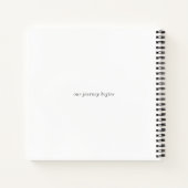 シンプルカスタム白黒結婚ズゲストブック ノートブック (裏面)