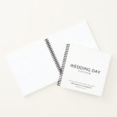 シンプルカスタム白黒結婚ズゲストブック ノートブック (内部)