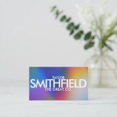 シンプルカスタム色グラデーション 名刺 (スタンド正面)