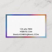 シンプルカスタム色グラデーション 名刺 (裏面)