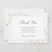 シンプルカスタム葬儀サンキューノートカード (正面)