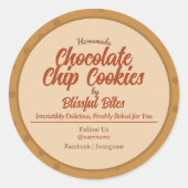 シンプルカスタム製焼いた品シール ラウンドシール (正面)