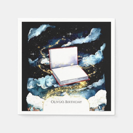 シンプルカスタム誕生日 スタンダードカクテルナプキン (正面)