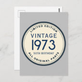 シンプルカスタム誕生日 ポストカード (正面/裏面)