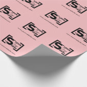 シンプルカスタム販売促進ロゴピンク ラッピングペーパー (角)