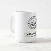 シンプルカスタム販売促進ロゴ コーヒーマグカップ (正面左)