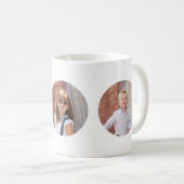 シンプルカスタム3フォトラウンド コーヒーマグカップ (正面右)