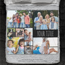 シンプルカスタム8 Photo Collage Your Color フリースブランケット