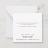 シンプルカスタム ノートカード (裏面)