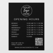 シンプルカスタム ビジネス ロゴ 営業時間 ウィンドウサイン (シート)