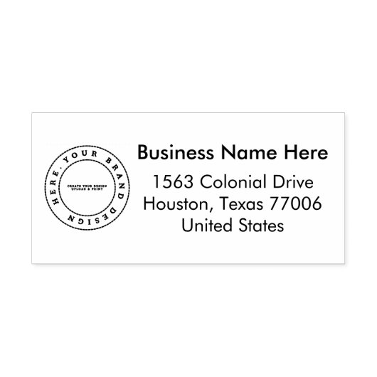 シンプルカスタム | 名前とアドレス セルフインキングスタンプ (デザイン)