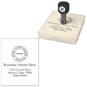 シンプルカスタム | 名前とアドレス ラバースタンプ (押印)