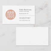 シンプルカスタムAdd Logo モダン Minimalist 名刺 (正面/裏面)