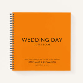 シンプルカスタムAUTUMN ORANGE結婚's Guest Book ノートブック