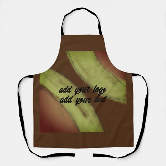 シンプルカスタムBLACK mandala monogramあなたの名前を追加 エプロン (正面)