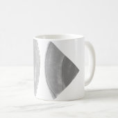 シンプルカスタムBLACK mandala monogramあなたの名前を追加 コーヒーマグカップ (正面右)