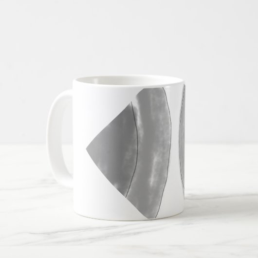 シンプルカスタムBLACK mandala monogramあなたの名前を追加 コーヒーマグカップ (正面左)