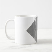 シンプルカスタムBLACK mandala monogramあなたの名前を追加 コーヒーマグカップ (左)