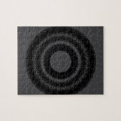 シンプルカスタムBLACK mandala monogramあなたの名前を追加 ジグソーパズル (横)