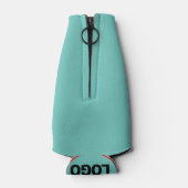 シンプルカスタムBLACK mandala monogramあなたの名前を追加 ボトルクーラー (裏面)