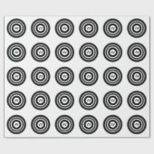 シンプルカスタムBLACK mandala monogramあなたの名前を追加 ラッピングペーパー (フラット)