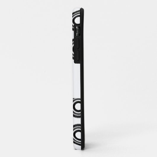 シンプルカスタムBLACK mandala monogramあなたの名前を追加 Case-Mate iPhoneケース (裏面/左)