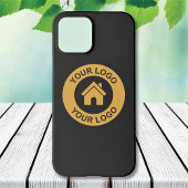 シンプルカスタムBusiness LogoブラックiPhoneケース iPhoneケース