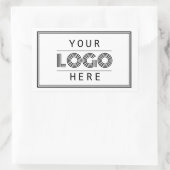 シンプルカスタムBusiness Logo Company Branded 長方形シール (バッグ)