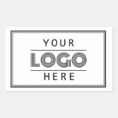 シンプルカスタムBusiness Logo Company Branded 長方形シール (正面)