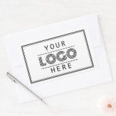 シンプルカスタムBusiness Logo Company Branded 長方形シール (封筒)