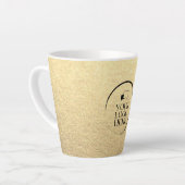 シンプルカスタムClean business金ゴールドロゴはこちら カフェラテマグ (左アングル)