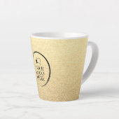 シンプルカスタムClean business金ゴールドロゴはこちら カフェラテマグ (右アングル)