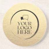 シンプルカスタムClean business金ゴールドロゴはこちら コースター (正面)