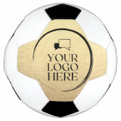 シンプルカスタムClean business金ゴールドロゴはこちら サッカーボール (正面)