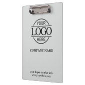 シンプルカスタムLight Gray Company Business Logo クリップボード (左)