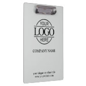 シンプルカスタムLight Gray Company Business Logo クリップボード (右)