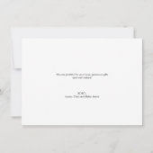 シンプルカスタムPhoto Collage Baby Shower サンキューカード (裏面)