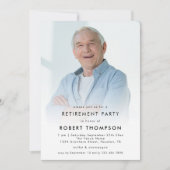 シンプルカスタムPhoto Overlay退職パーティー 招待状 (正面)