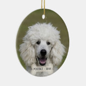 シンプルカスタムPoodle Dog写真 セラミックオーナメント (右)