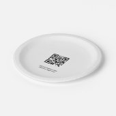 シンプルカスタムQRコードにより、Roという名前のロゴが追加さクラシックれます。 ペーパープレート (アングル)