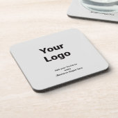 シンプルカスタムQRコード名を追加するロゴクラシックRo コースター (左側)