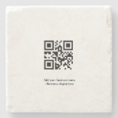 シンプルカスタムQRコード名を追加するロゴクラシックRo ストーンコースター (正面)