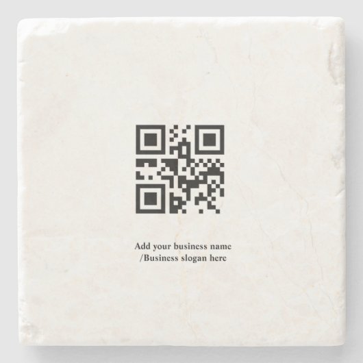 シンプルカスタムQRコード名を追加するロゴクラシックRo ストーンコースター (正面)