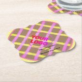 シンプルカスタムQRコード名を追加するロゴクラシックRo ペーパーコースター (アングル)