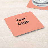 シンプルカスタムQRコード名を追加するロゴクラシックRo ペーパーコースター (アングル)