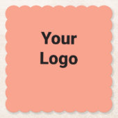 シンプルカスタムQRコード名を追加するロゴクラシックRo ペーパーコースター (正面)