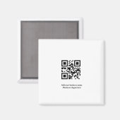 シンプルカスタムQRコード名を追加するロゴクラシックRo マグネット (正面/裏面)