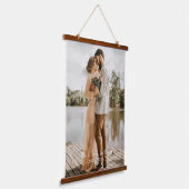 シンプルカスタムScript結婚のPhoto Keepsake 吊り下げ型タペストリー (傾斜あり)