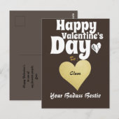 シンプルカッコいいエレガントバレンタイン、Sweet for Friends ポストカード (正面/裏面)