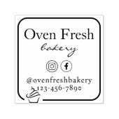 シンプルカップケーキビジネス名ベーカリー セルフインキングスタンプ (デザイン)